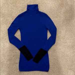 Ann Taylor Turtleneck Royal Blue has Cashmere XS